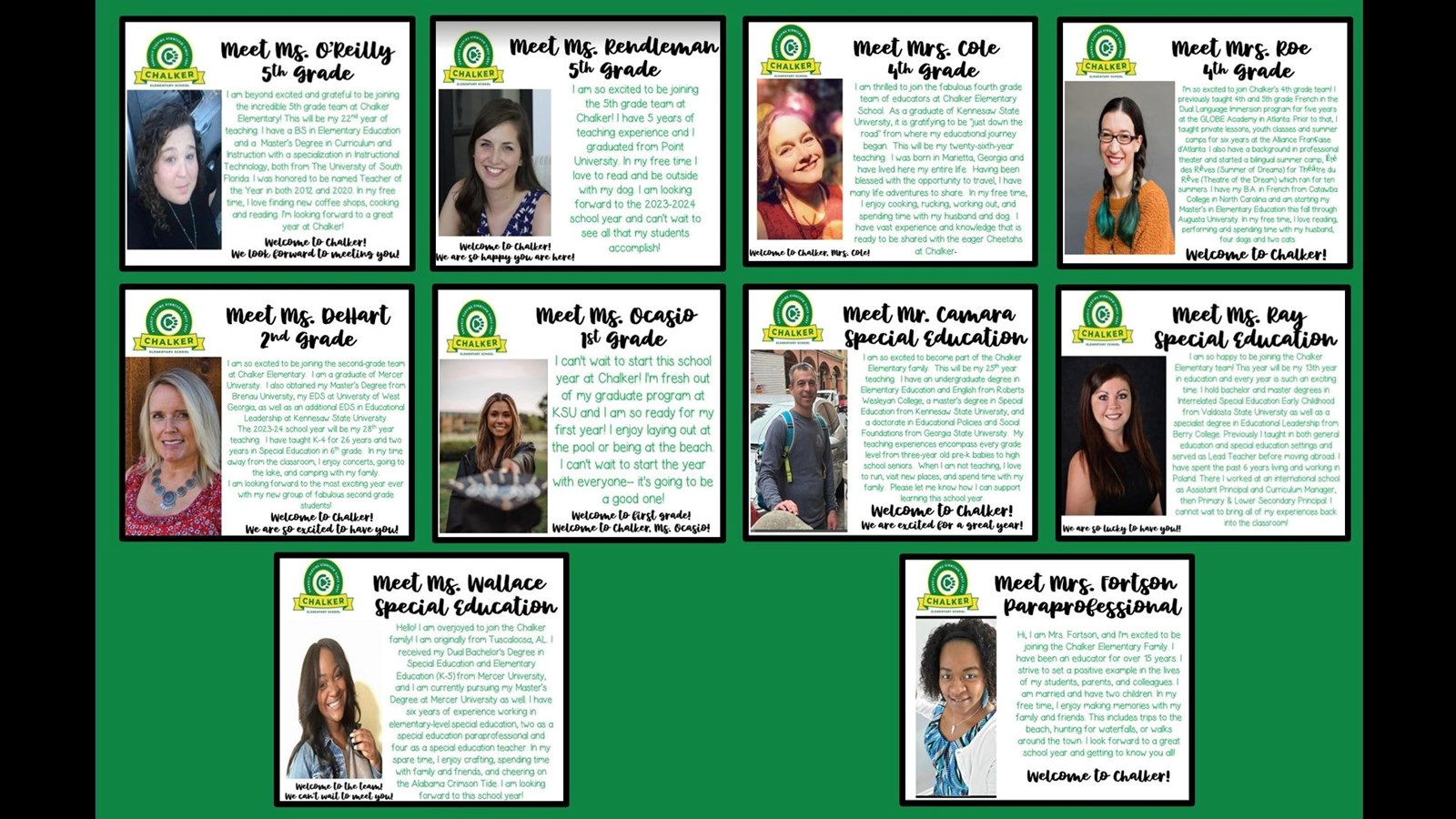 Meet Members to Our Chalker Family